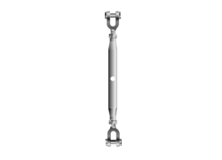 Spanschroef Gaffel-Gaffel met dicht huis | Type G-6343 | Ø 16mm | Lengte huis: 230mm