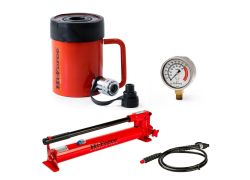 Hydr. Cilinder HHS-603 | Handpomp HP-227 | 2-traps-2.3 Liter | Manometer HG-1 Ï100 mm | Slang HC-1 L = 1.00 mtr | WLL 61.000 kg