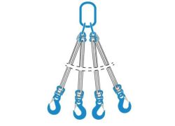 Rondstrop | 4-sprong | Rondstrop lengte 3 meter | 1.500 kg | Klephaak | Grade 100