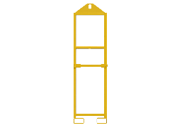 Gasflessen hijsjuk | Type MGJ 250.2 | 2 gasflessen Ø250 | WLL 200 kg | Incl. heftruck voorziening