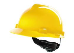 MSA V-Gard ongeventileerde veiligheidshelm | Geel