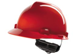 MSA V-Gard ongeventileerde veiligheidshelm | Rood
