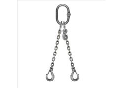Kettingtweesprong | RVS | 2.700 kg, 13mm | 6,50 meter | Klephaak | 1 Inkorthaak