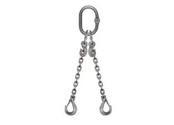Kettingtweesprong | RVS | 2.700 kg, 13mm | 0,50 meter | Klephaak | 2 Inkorthaken