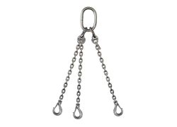 RVS Kettingdriesprong 8mm, Klephaak, 2.5 m, 1 inkorthaak