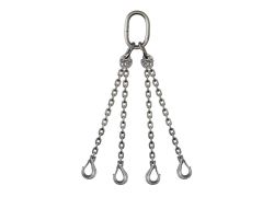 RVS Kettingviersprong 6mm, Klephaak, 1.5 m
