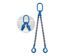 Ketting | 2-sprong 8 mm | MFX incl. inkorthaken | Griplatch Veiligheidshaak | 4.50 m Werklengte