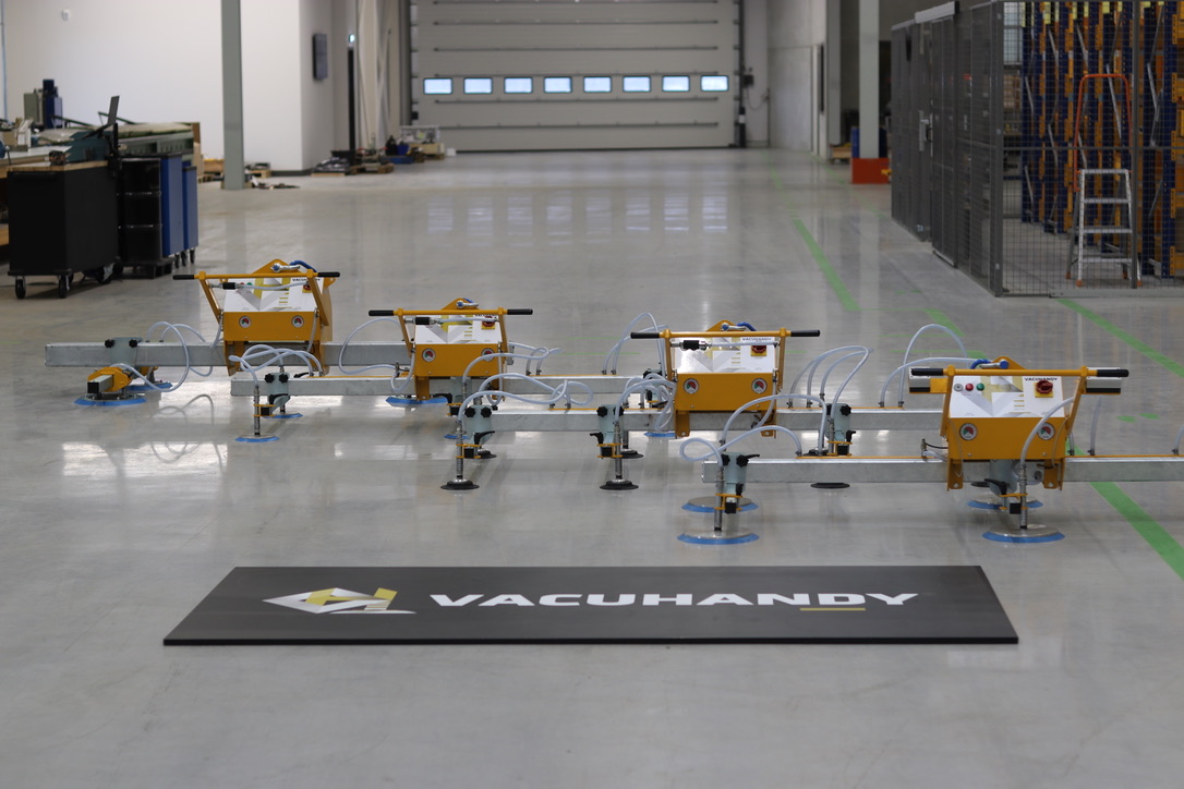 Vacuhandy vacuümheffers opgesteld